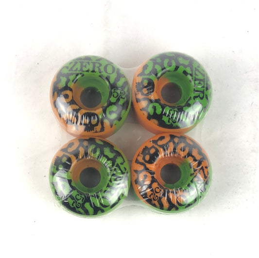Zero Skull Logo Green Orange Black 52mm Skateboard Wheels