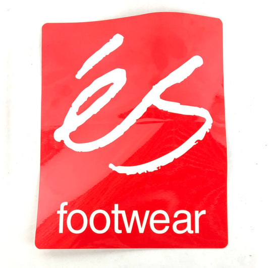 eS Footwear "eS" Red White 10" (Large) Sticker