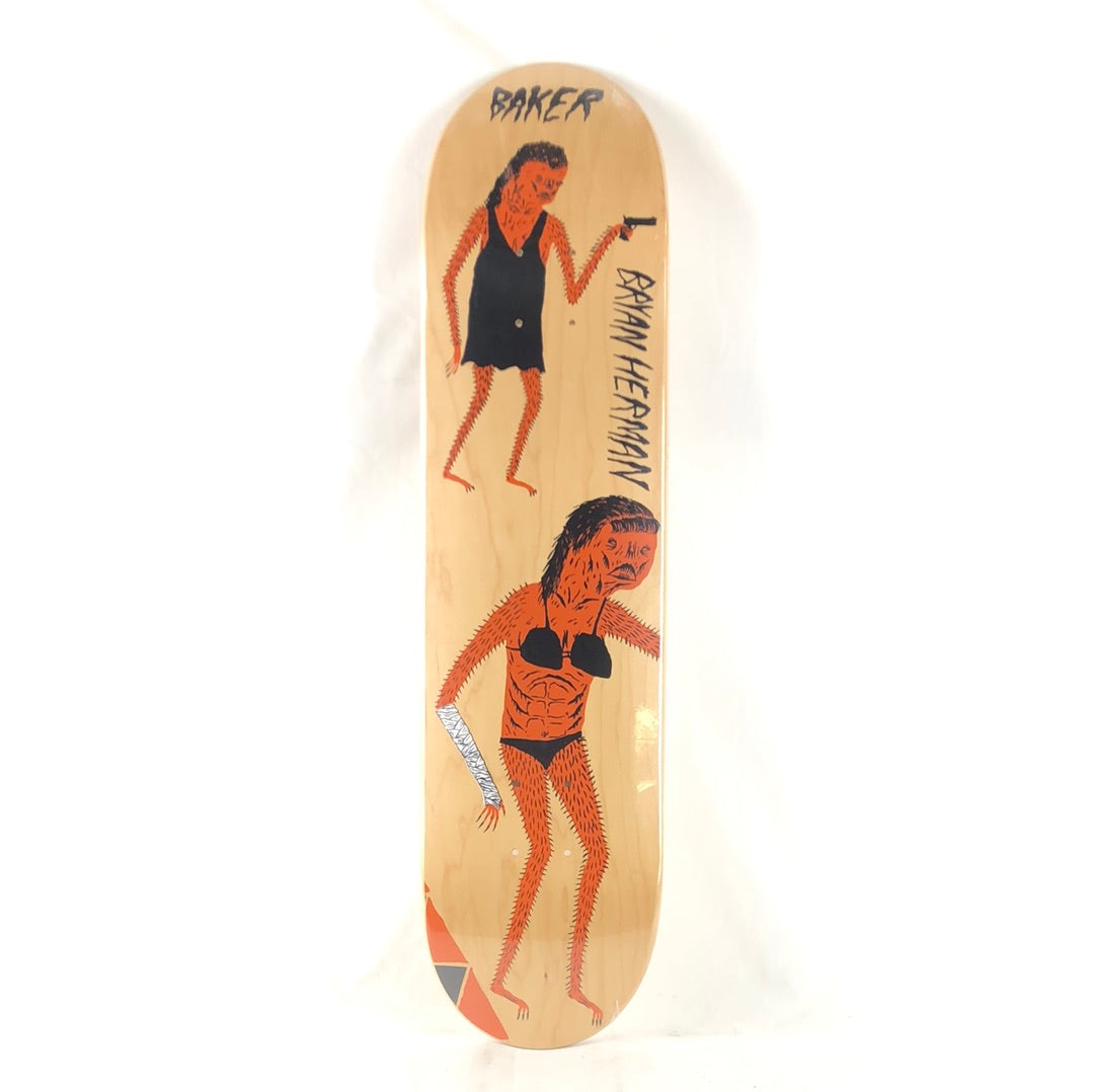 Baker Bryan Herman Neckface Art Blank Multi Color Size 7.58" Skateboard Deck