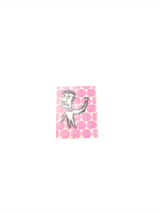 Blockhead Skateboards Jim Gray Clear Pink Black 4" x 3" Sticker