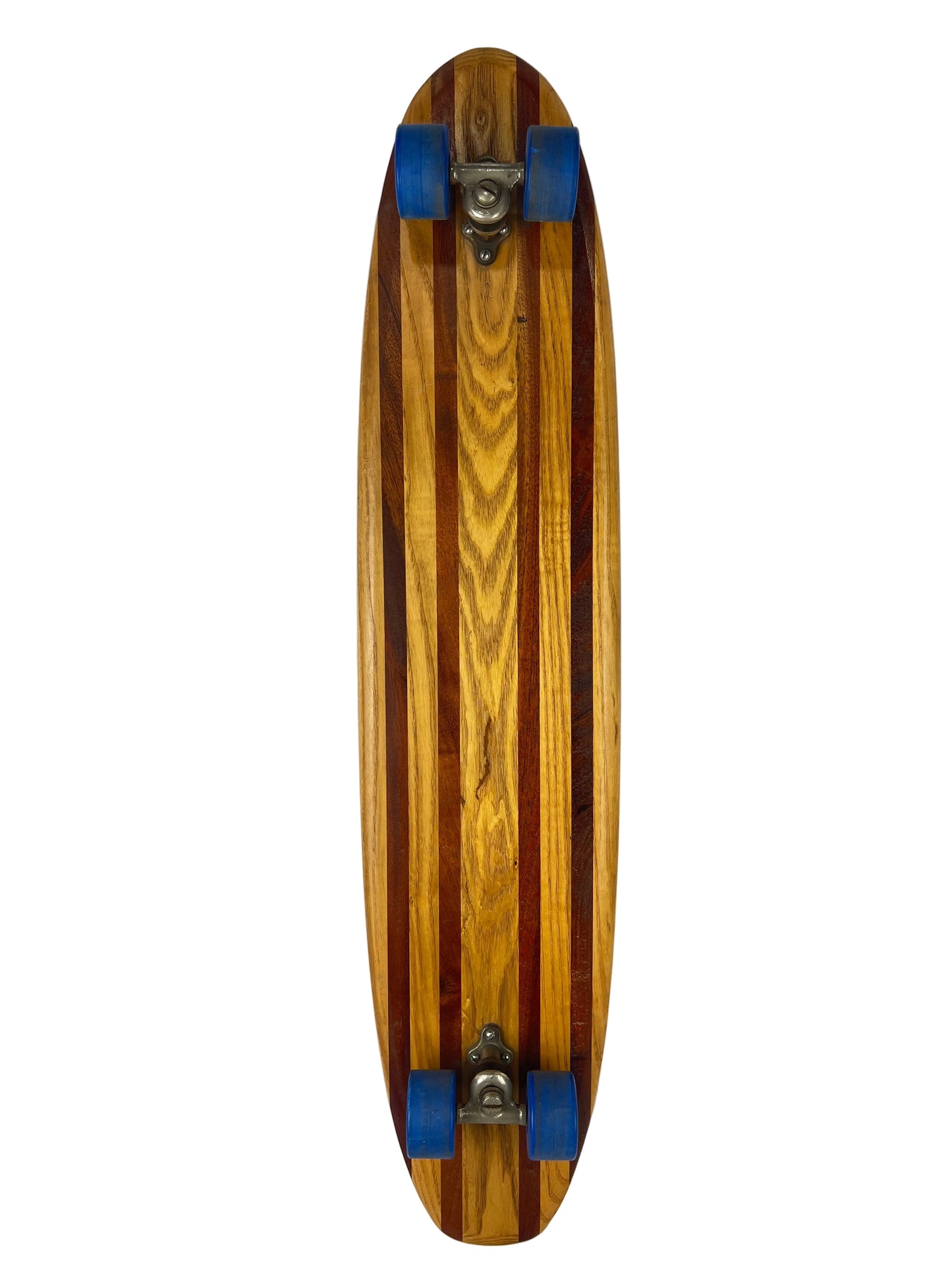 Makaha Surf Skate Board Maple Woodgrain Brown 7.375" X 33.5" Vintage Original Skateboard W Original Makaha Chicago Wheels 1960