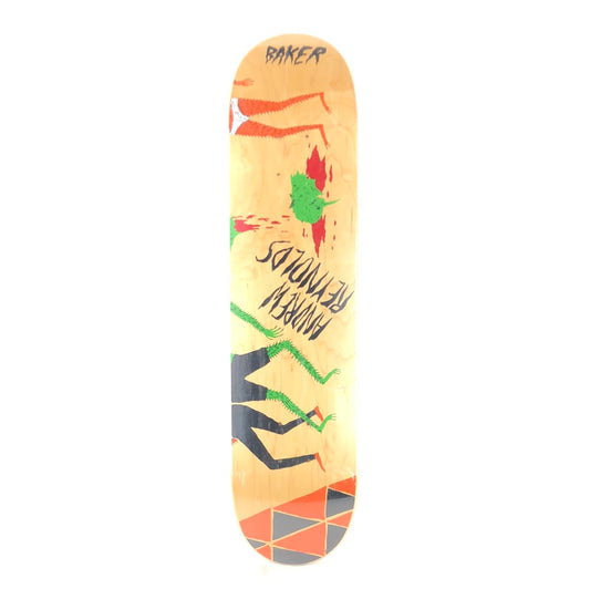 Baker  Andrew Reynolds x Neckface Art Blank Black Tan   Size 7.5" Skateboard Deck