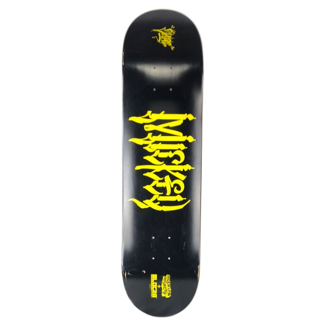 Brooklyn Projects X Bloc28 Mickey Black/Yellow Size 8.25 Skateboard Deck