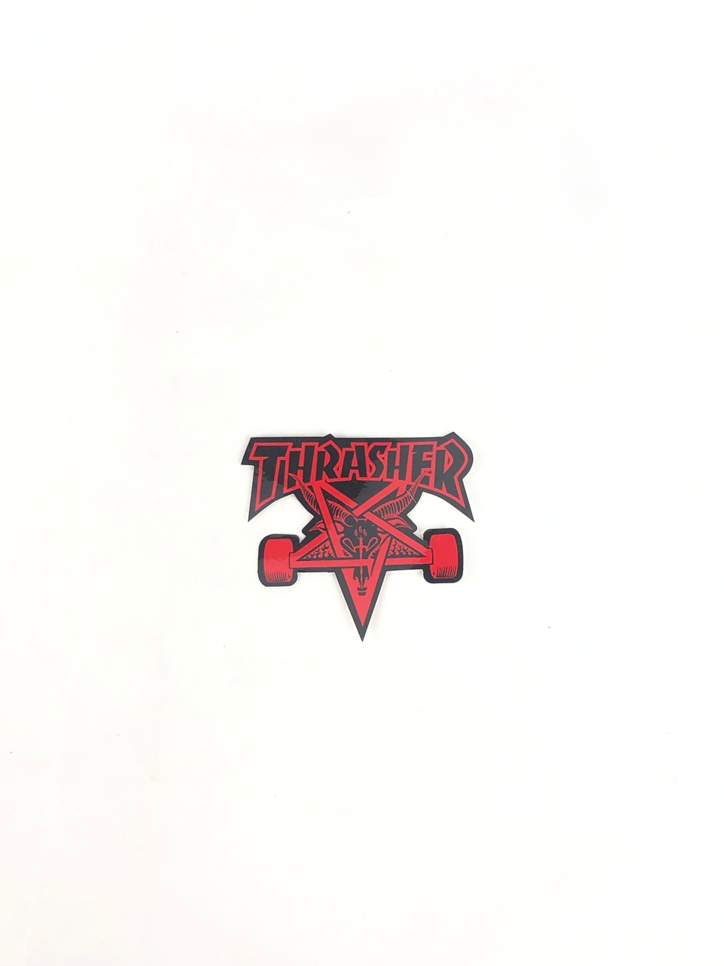 Thrasher Magazine Skate Goat Black Red 4" x 3.4" Sticker