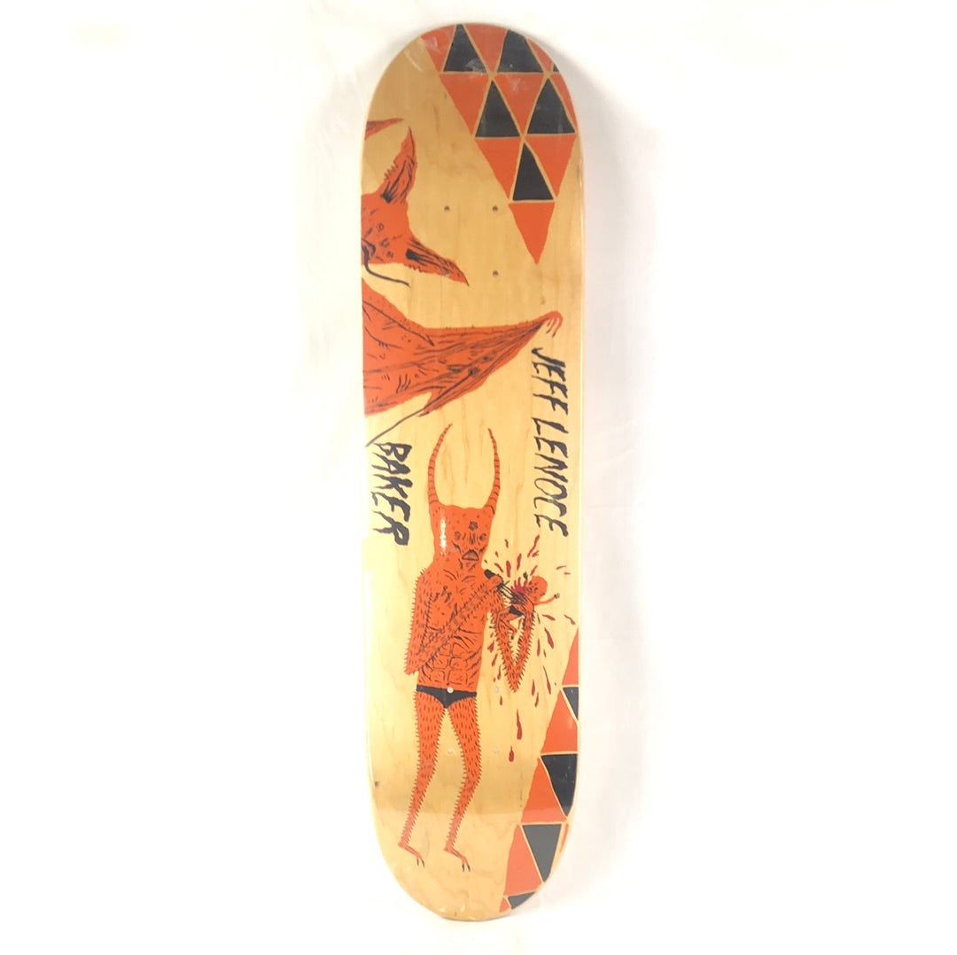 Baker Jeff Lenoce Neck Face Woodgrain 7.75" Skateboard Deck