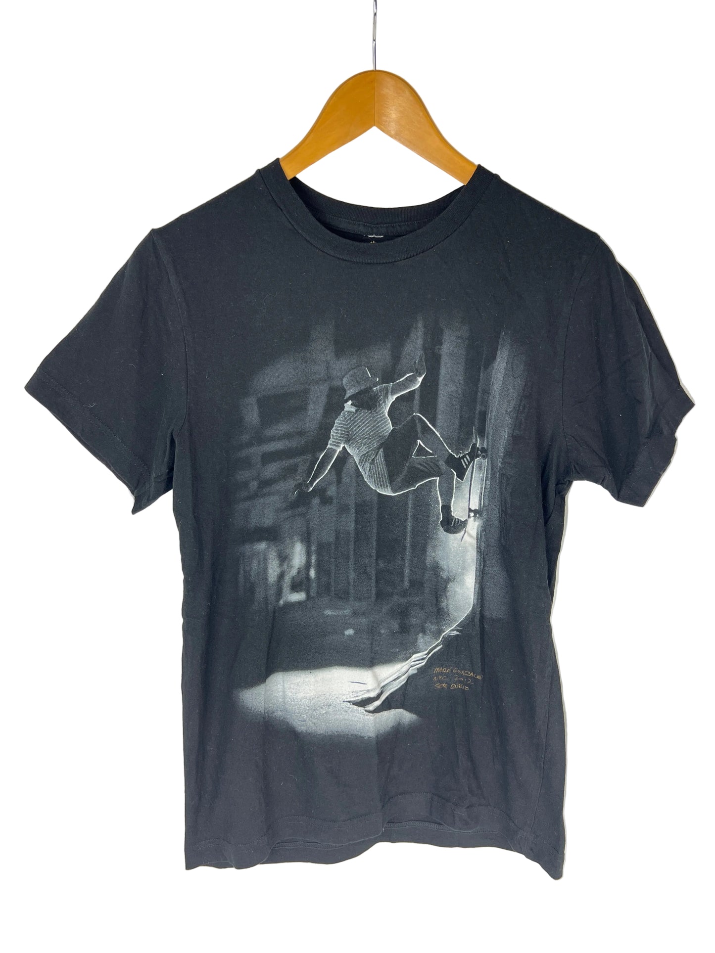 Adidas Mark Gonzales Wallride Photo Black White Size S S/s Vintage Shirt
