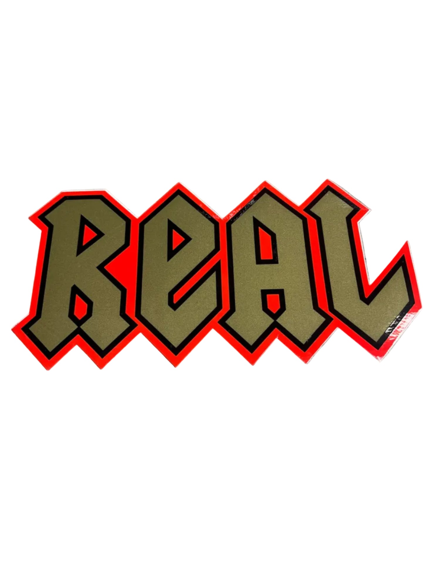 Real Sharp Logo Red Gold Black 11.1" X 6" Vintage NOS Sticker
