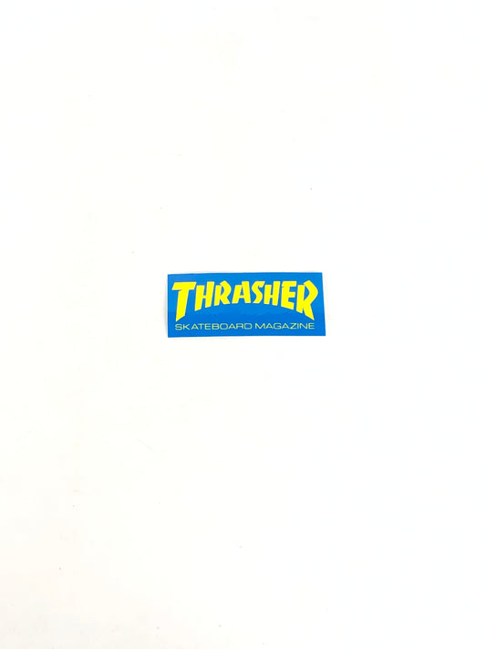 Thrasher Skateboard Magazine Logo Blue Yellow 3.75" x 1.5" Sticker