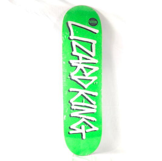 Deathwish Lizard King Green Glitter Board Neon Green/White/Black Size 8.38 Skateboard Deck