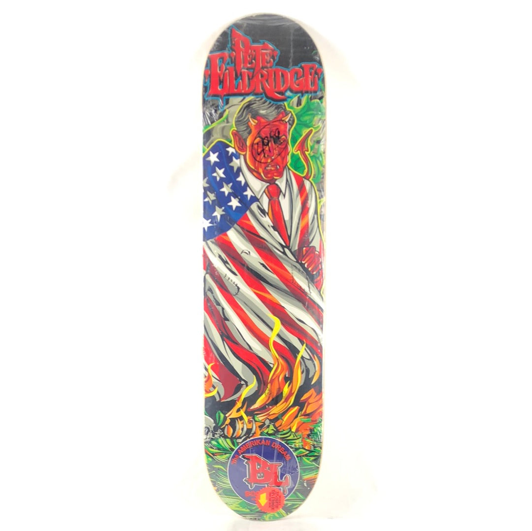 Bootleg Pete Eldridge Amerikan Dream Graphic Multi Color Size 7.5" Skateboard Deck 2004