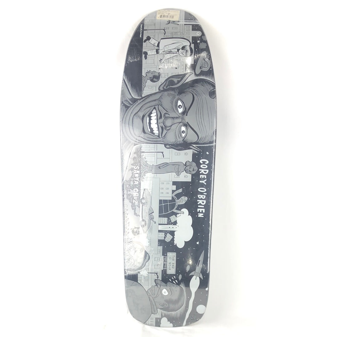 Santa Cruz Corey O'Brien Ashes To Ashes Black/White 9.75'' Skateboard Deck 2008 Reissue dp