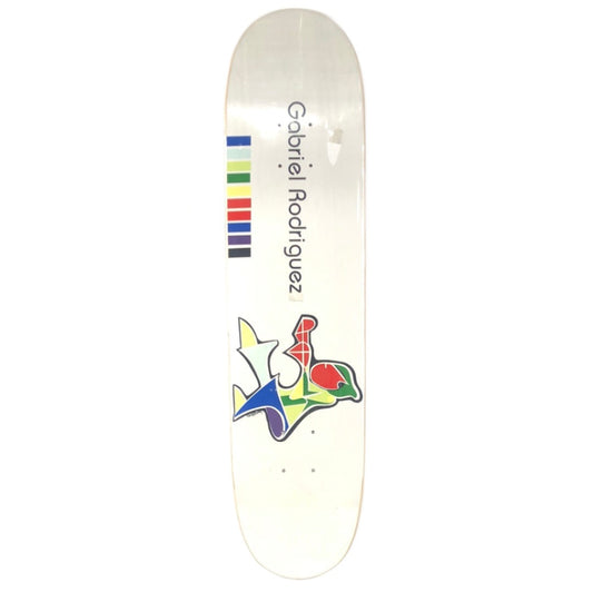 Chocolate Gabriel Rodriguez Abstract Person White/Multi 7.5" Skateboard Deck 1996