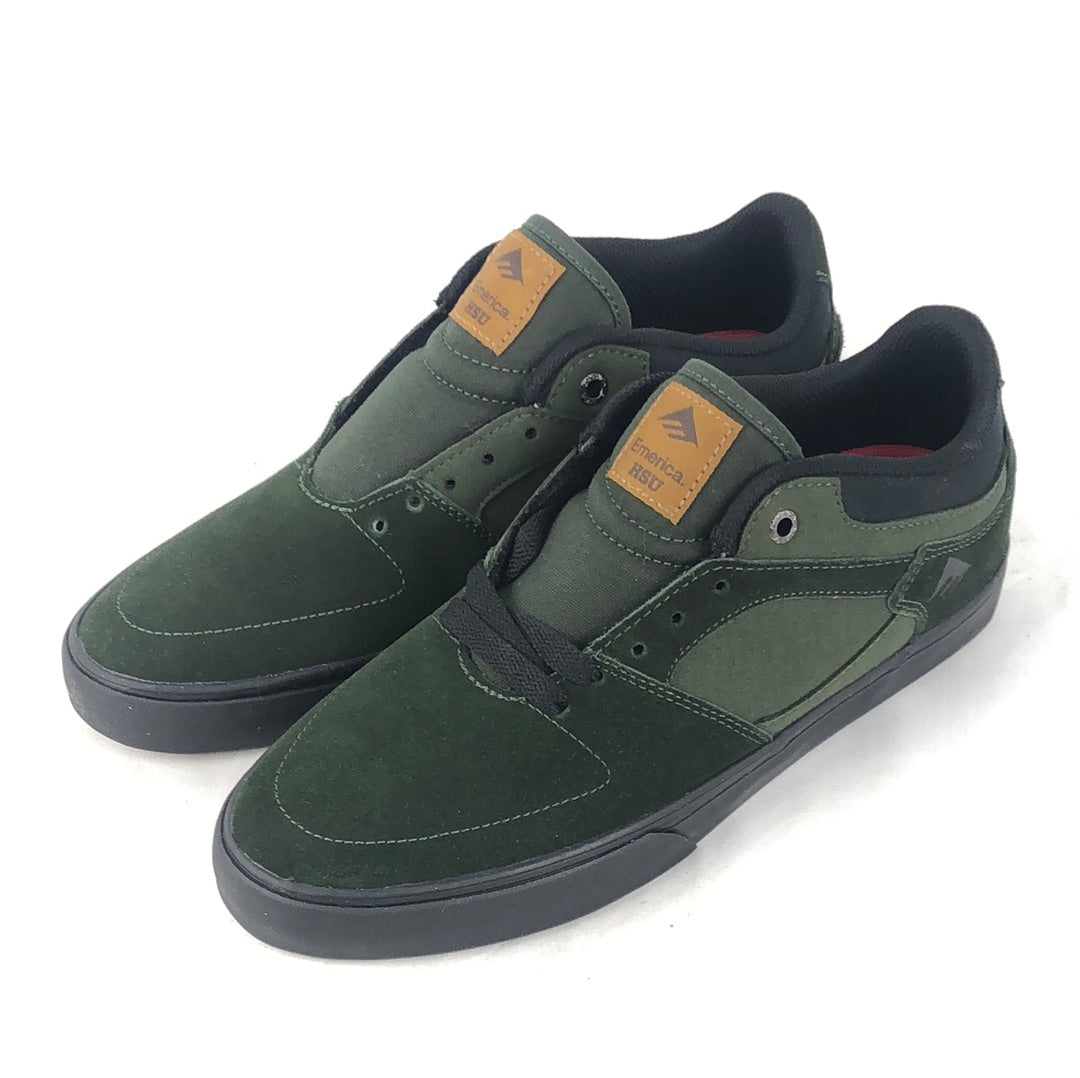 Emerica The Hsu Low Vulc Green Black U.S. Men Size 8 western skate co