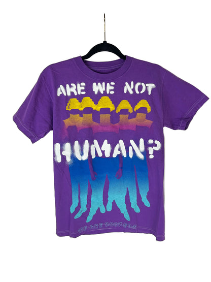 Rockers Are We Not Human? Devo Purple Multi Size S S/s Vintage Shirt