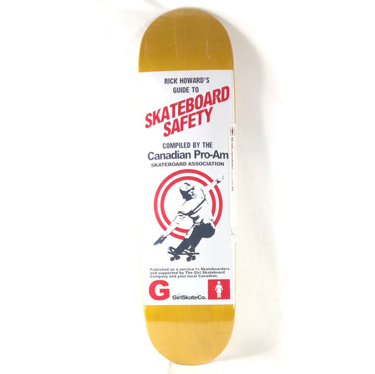 Girl Rick Howard "Guide To Skateboard Safety" Graphic Blank/White/Red/Black Size 8.5 Skateboard Deck