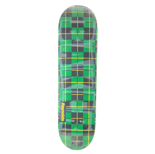 Baker Andrew Reynolds Green Plaid Green/Black/Yellow Size 8.475" Vintage NOS Deck