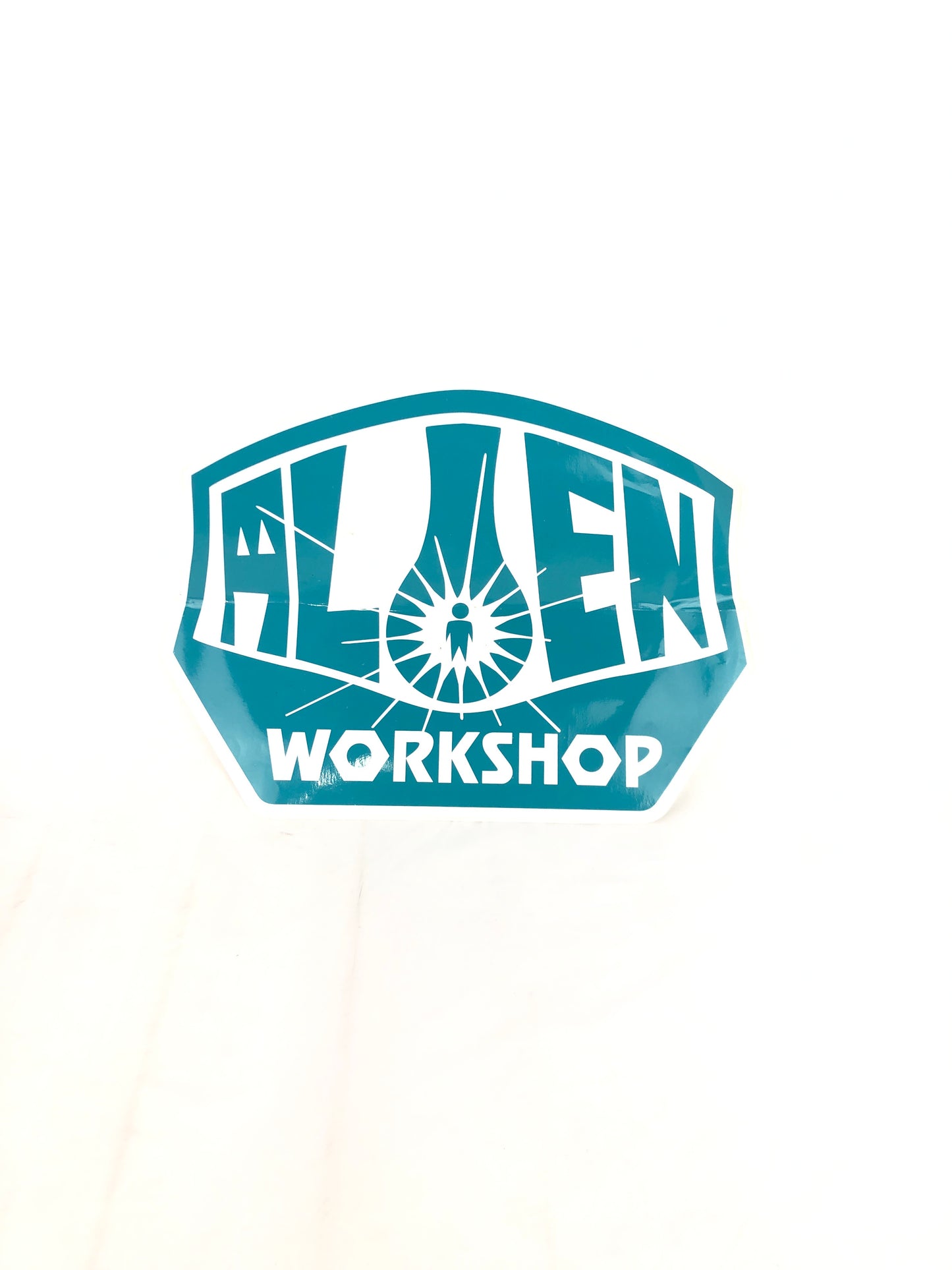 Alien Workshop White Teal 16" x 12" (Large) Sticker