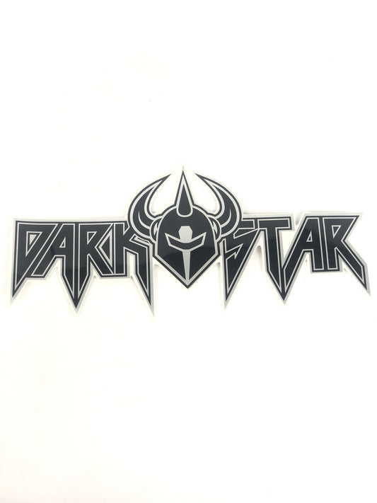 Darkstar Skateboards Helmet Clear Grey Black 12" x 5.5" Sticker