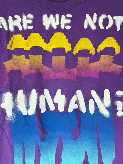 Rockers Are We Not Human? Devo Purple Multi Size S S/s Vintage Shirt