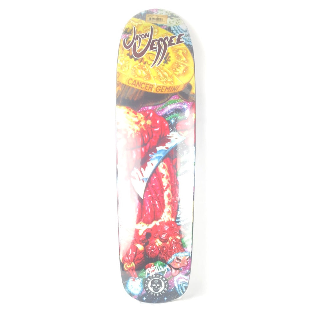 Santa Cruz Rob Williams Jason Jesse Butcher Veterans Division Black/Multi Color Size 8.5 Shaped Skateboard Deck