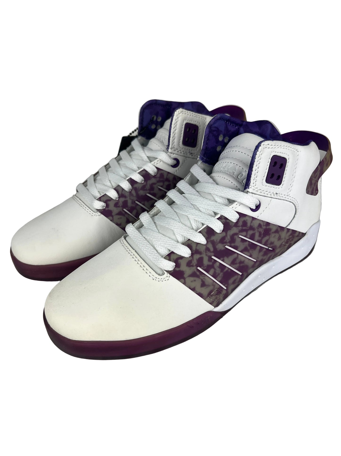 Supra Chad Muska Skytop III White Purple White US Mens Size 9.5 Classic Shoes