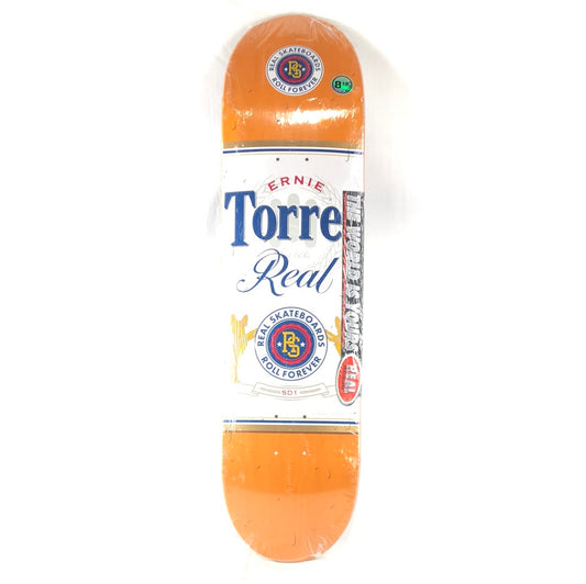Real Ernie Torres Modelo Graphic Blank Orange/White/Blue Size 8.0 Skateboard Deck