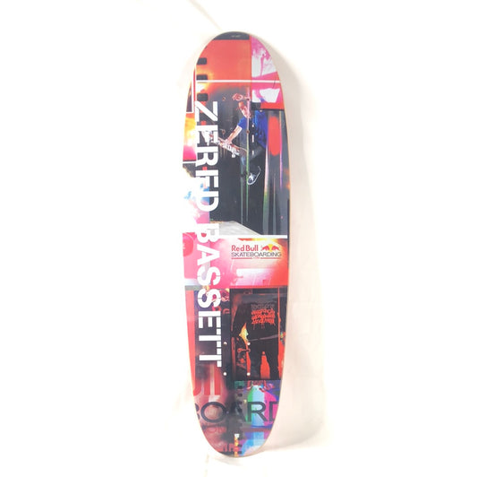 Red Bull Zered Bassett Boneless Picture Red/Black/White/Multi Color Size 7.5 Shaped Skateboard Deck