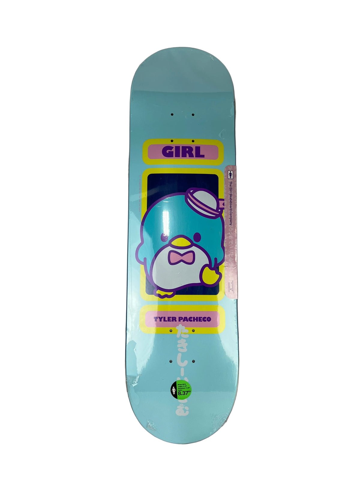 Girl Tyler Pacheco Sanrio 60th Anniversary Blue Pink Yellow Size 8.37" Vintage NOS Deck