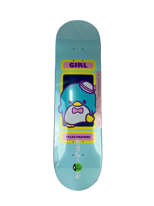 Girl Tyler Pacheco Sanrio 60th Anniversary Blue Pink Yellow Size 8.37" Vintage NOS Deck