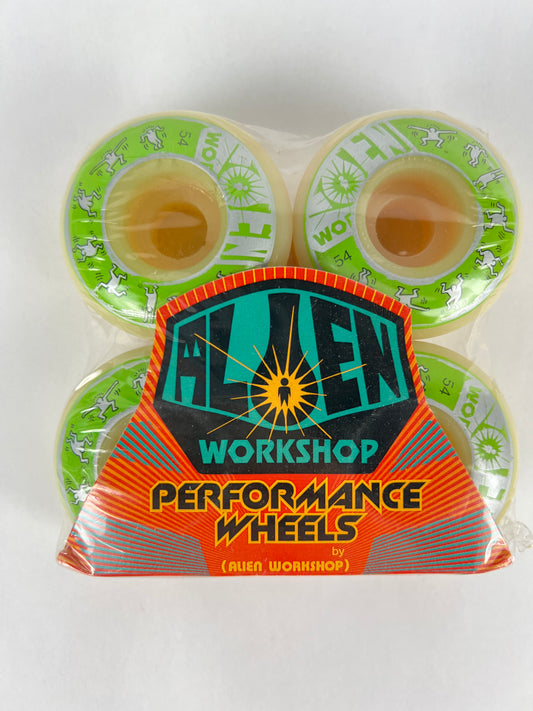 Alien Workshop Keith Haring Licensed Green Silver White Size 54MM Vintage NOS Wheels