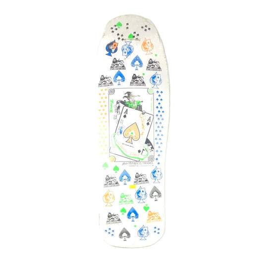 Team Steadham Corp Steve Steadham Original 1988 Full Street Model White/Multi Color Size 9.8" Vintage NOS Deck