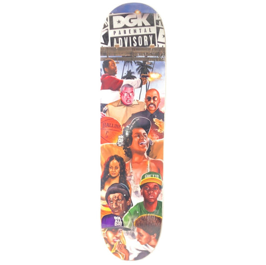 DGK Parental Advisory Team Gangster's Multi 8.06" Skateboard Deck
