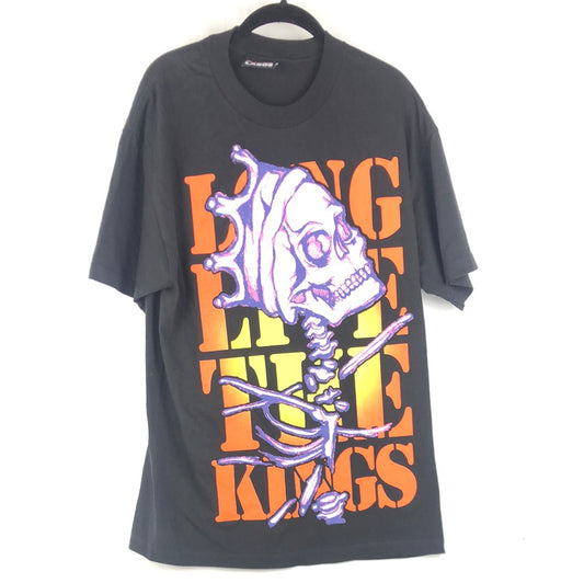 The Hundreds Long Live The Kings Chest Logo Black Orange Size L S/s Shirt