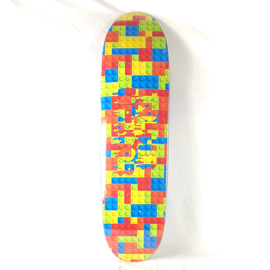 Roller Horror Lego Graphic Green/Yellow/Orange/Red/Blue Size 8.75 Skateboard Deck