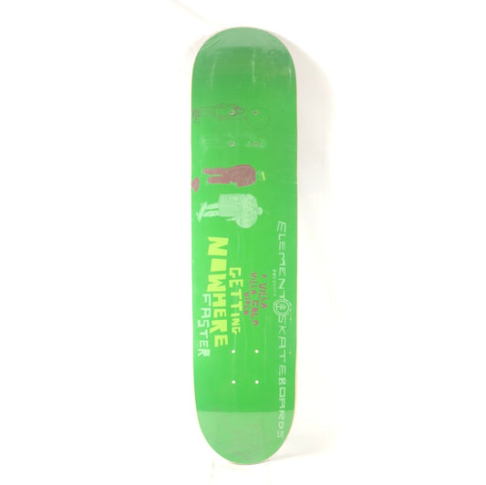 Element Getting Nowhere Faster Graphic Green Size 7.5 Skateboard Deck