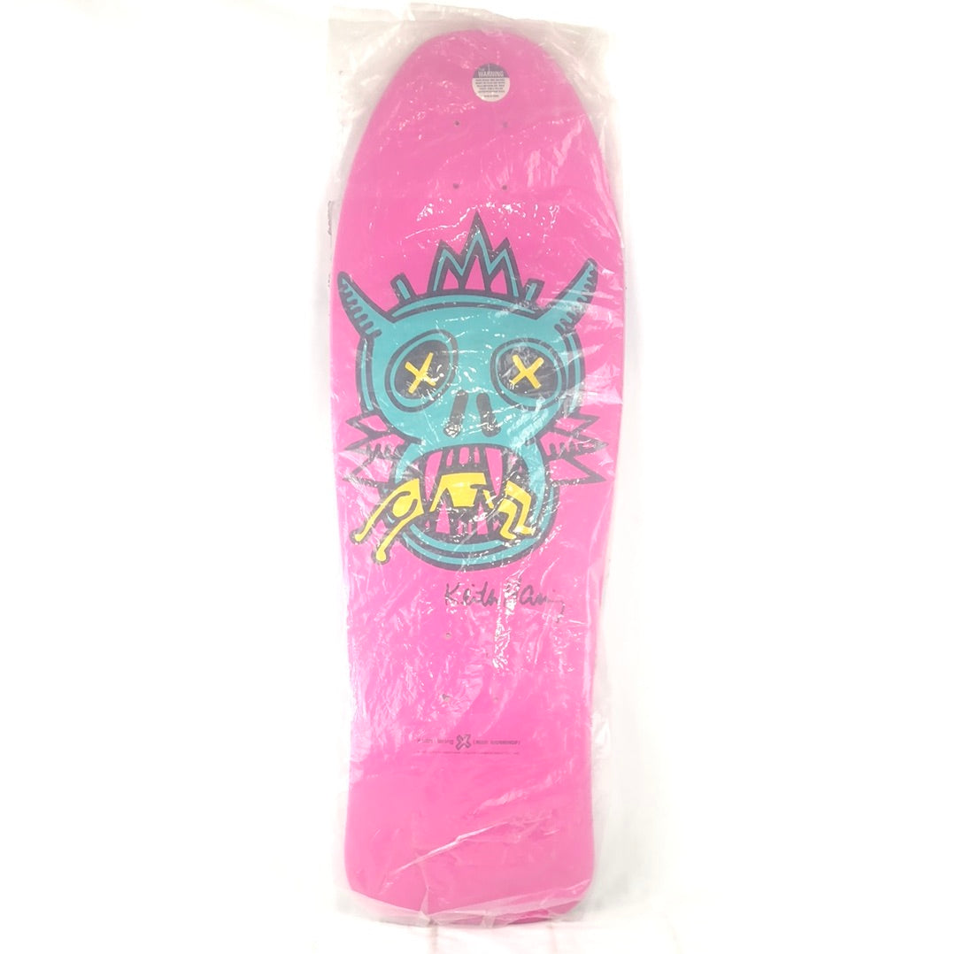 Alien Workshop Keith Haring Monster Drawing Blue/Pink 10" Shaped Skateboard Deck