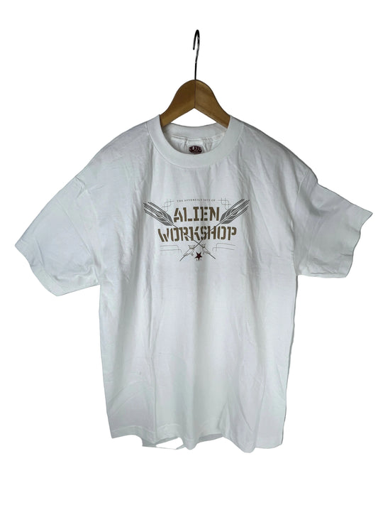 Alien Workshop The Sovereign Sect Of ALIEN WORKSHOP Owls & Arrows White Gold Size L S/s Vintage Shirt