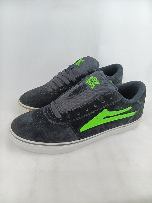 Lakai Manchester Select Black Lime Suede Size 9 Shoes