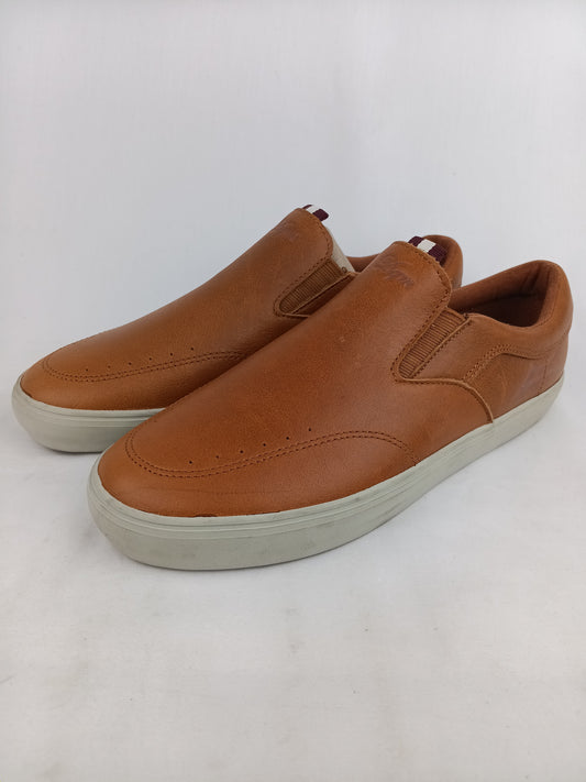 Lakai X DQM X Owen Slip on  Tan Brown Leather (wrong box) Size 8 Shoes