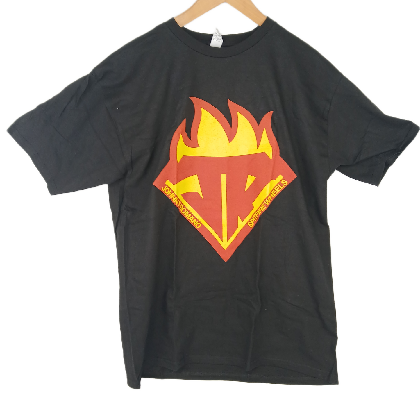 Spitfire Johnny Romano Superman Logo Black Red Orange Mens Size Large S/s Shirt