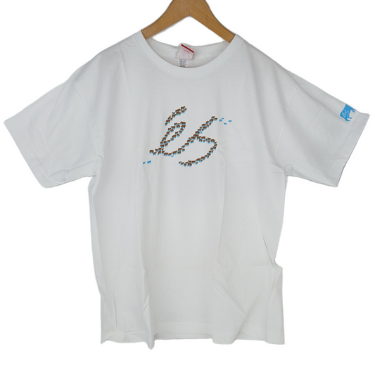 eS Herd Cows Graphic White Black Brown Blue Mens Size Large S/s Vintage Shirt