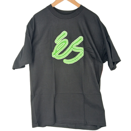 eS Shine Logo Black Green White Mens Size XL Vintage NOS Shirt
