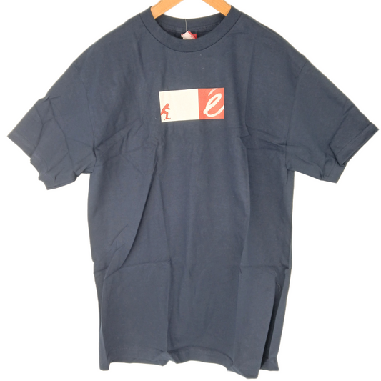 eS Push Graphic Navy Red White 401 Mens Size Large S/s Vintage Shirt