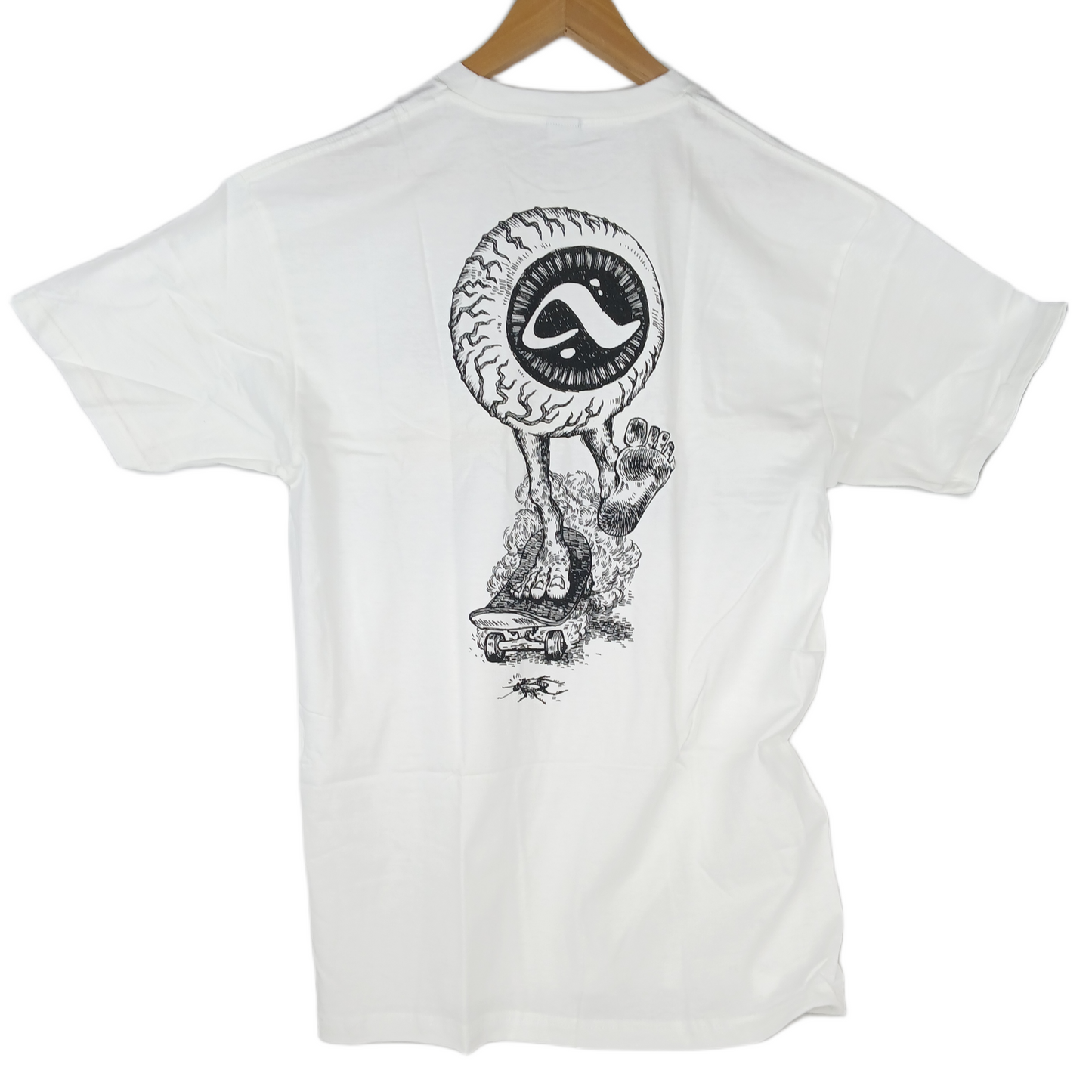 Adio Elvis White Black Mens Size Large S/s Vintage Shirt