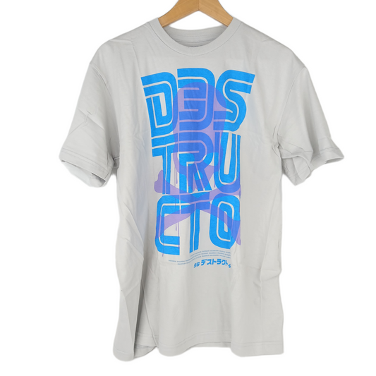 Destructo Paint Drip Logo Off White Multi Mens Size Large S/s Vintage Shirt
