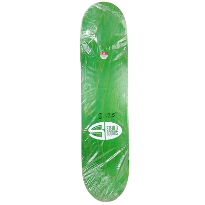 Stereo Arrows Green White Black Size 8.125" Vintage NOS Deck