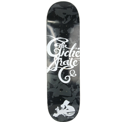 Cliché The Cliche Skate Black Grey White Size 8.5" Vintage NOS Deck copy