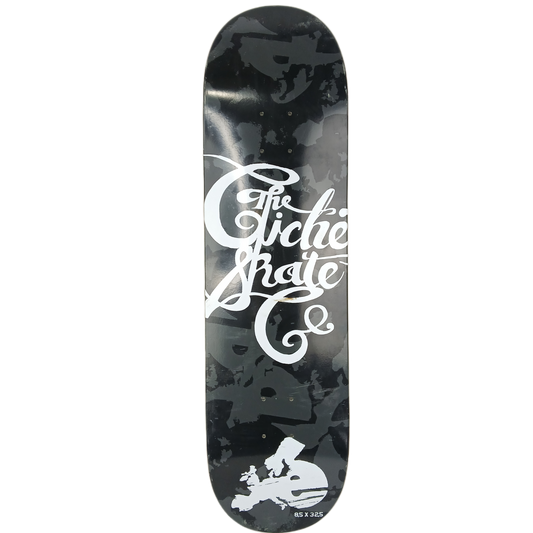 Cliché The Cliche Skate Black Grey White Size 8.5" Vintage NOS Deck copy