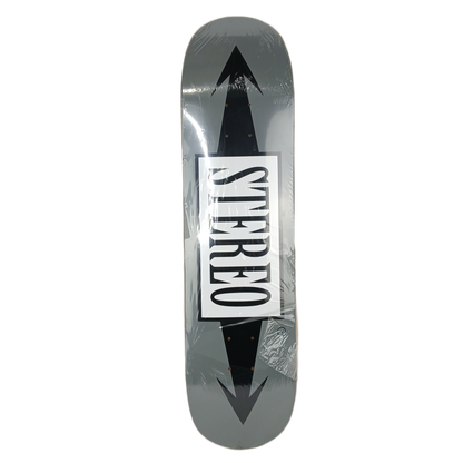 Stereo Arrows Grey Black White Size 8.000 Vintage NOS Deck