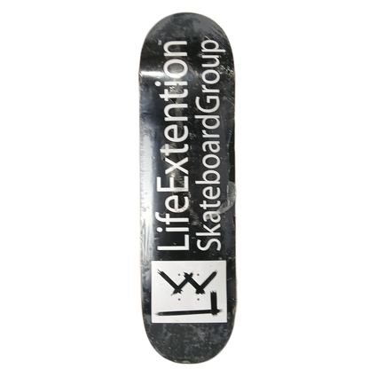 Life Extention Nick Trapasso LE Logo Black White Size 8.4" Vintage NOS Deck